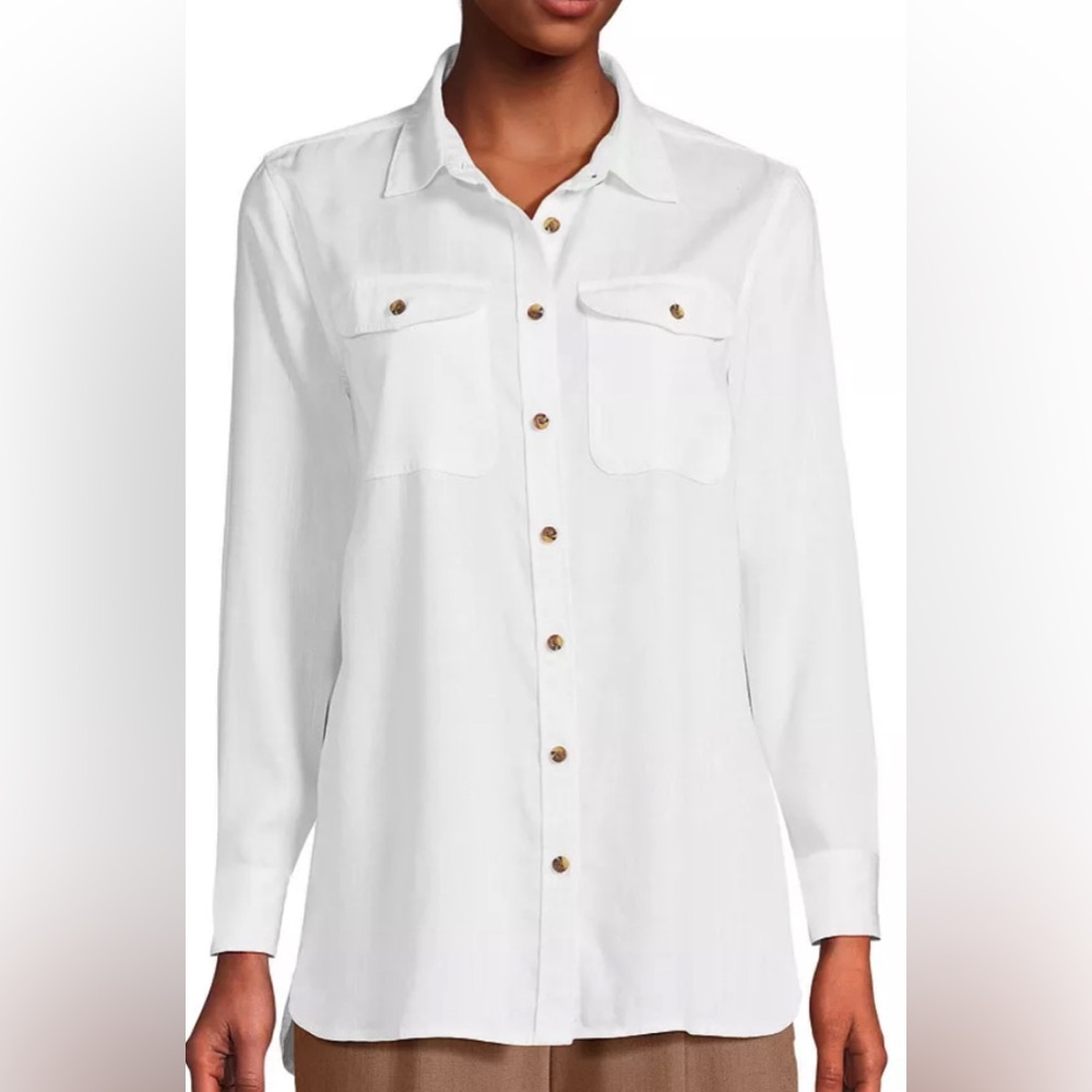 NWOT Lands’ End Women's Indigo TENCEL Fiber Shirt